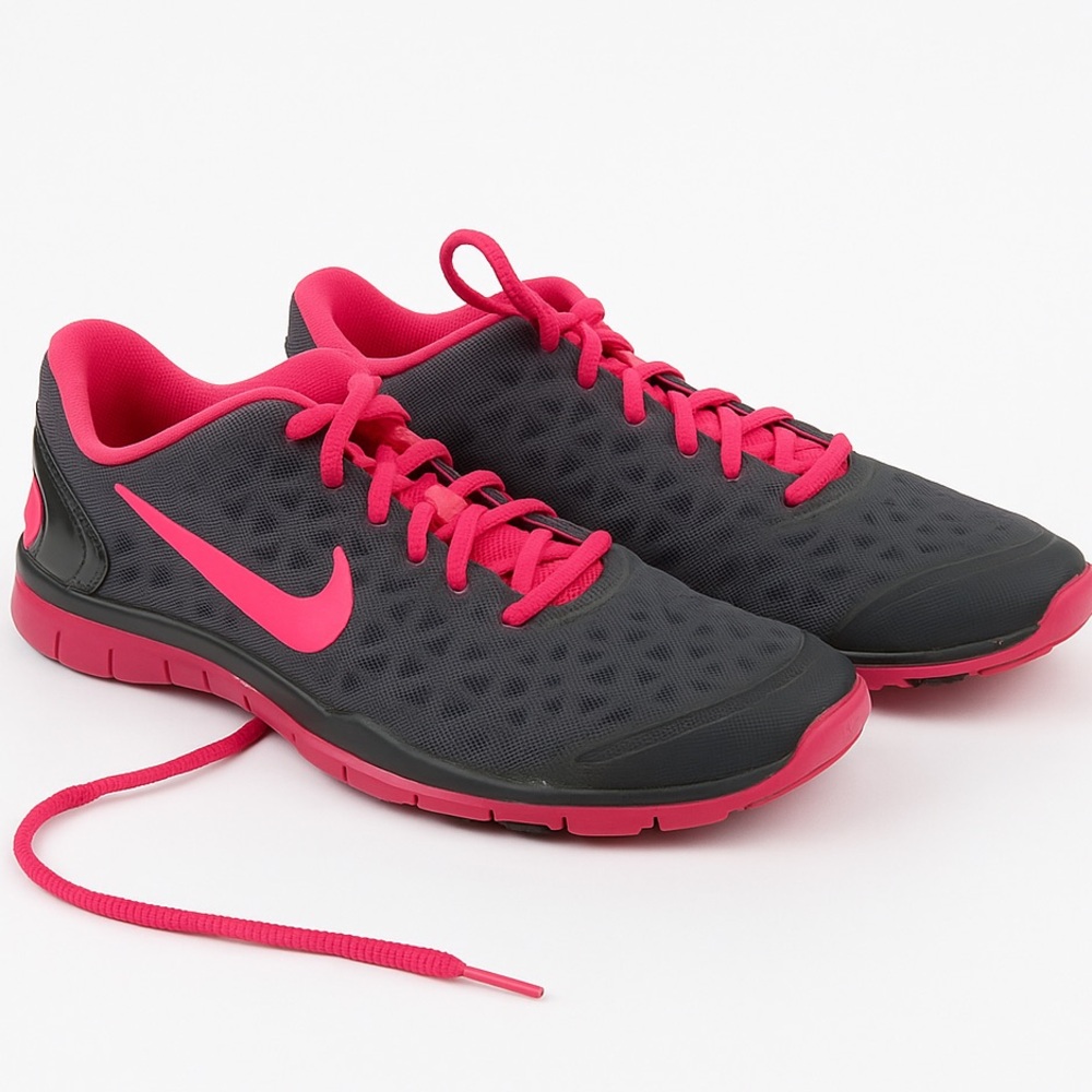 Nike Free TR Fit 3 Women’s Running Training Shoes Hot Pink and Charcoal Size 7.5